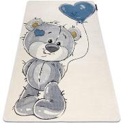 Tapis Rugsx Tapis PETIT TEDDY ours en peluche crème 120x170 cm