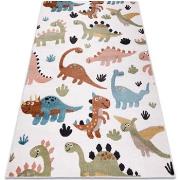 Tapis Rugsx Tapis FUN Dino pour enfants Dinosaures crème 200x290 cm