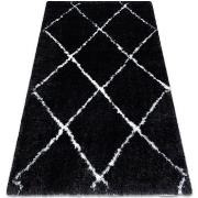 Tapis Rugsx Tapis FLUFFY 2373 shaggy treillis - anthracite 200x290 cm