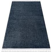 Tapis Rugsx Tapis SEVILLA PC00B rayures bleu Franges berbère 120x170 c...