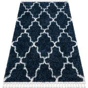 Tapis Rugsx Tapis UNION 3488 Trèfle marocain Trellis bleu 140x190 cm