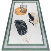 Tapis Rugsx Tapis lavable ANDRE 1088 Abstraction cadre antidé 120x170 ...