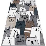 Tapis Rugsx Tapis FUN Gatti pour enfants, chats animaux 140x190 cm