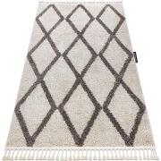 Tapis Rugsx Tapis BERBER TROIK crème Franges berbère marocai 200x290 c...