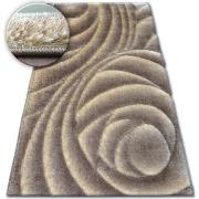 Tapis Rugsx Tapis Shaggy SPACE 3D B217 marron clair 80x150 cm