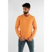 Pull Hollyghost Pull orange touch touch cashemere avec col V
