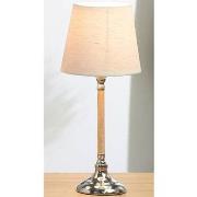 Lampes à poser Imori Lampe de table Ethan argentée et Beige 40 cm