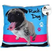 Coussins Sud Trading Coussin carré Rock'n dog