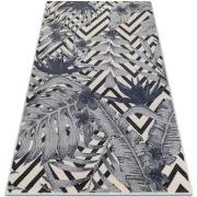 Tapis Rugsx Tapis HEOS 78540 crème / bleu FEUILLE 120x170 cm