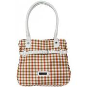 Sac à main Patrick Blanc Sac cabas damier vichy sur fond blanc 511031