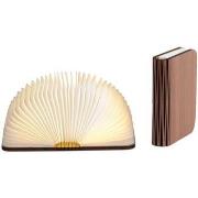 Lampes à poser Ledr Lampe en forme de livre en bois véritable Noyer - ...
