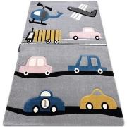 Tapis Rugsx Tapis PETIT TOYS JOUETS VOITURES gris 160x220 cm