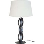 Lampes de bureau Tosel Lampe a poser colonne métal anthracite et écru