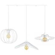 Lustres, suspensions et plafonniers Tosel Lustre bar métal blanc