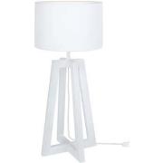 Lampes de bureau Tosel Lampe de chevet colonne bois blanc