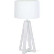 Lampes de bureau Tosel Lampe de chevet colonne bois blanc