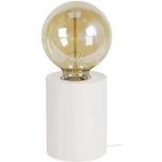 Lampes de bureau Tosel Lampe de chevet cylindrique bois blanc d?Ivoire