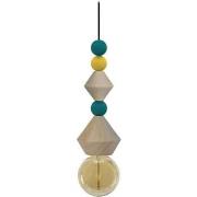 Lustres, suspensions et plafonniers Tosel Suspension cylindrique bois ...