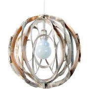 Lustres, suspensions et plafonniers Tosel Suspension globe métal blanc...