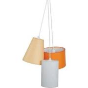 Lustres, suspensions et plafonniers Tosel Lustre grappe tissu blanc, c...