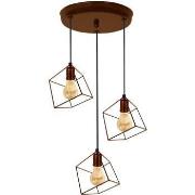 Lustres, suspensions et plafonniers Tosel Lustre grappe métal bronze