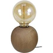 Lampes de bureau Tosel Lampe de chevet globe bois foncé