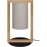 Lampes de bureau Tosel Lampe de chevet colonne bois foncé