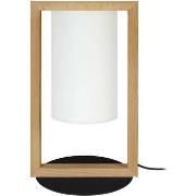 Lampes de bureau Tosel Lampe de chevet colonne bois foncé