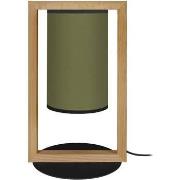 Lampes de bureau Tosel Lampe de chevet colonne bois foncé