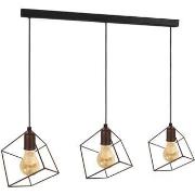 Lustres, suspensions et plafonniers Tosel Lustre bar métal marron