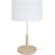 Lampes de bureau Tosel Lampe de chevet droit bois naturel et blanc