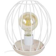 Lampes de bureau Tosel Lampe de chevet filaire bois naturel et blanc