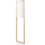 Lampadaires Tosel Lampadaire colonne bois naturel et blanc