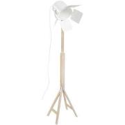 Lampadaires Tosel lampadaire liseuse articulé bois naturel et blanc