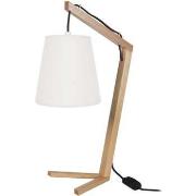 Lampes de bureau Tosel Lampe de chevet arqué bois naturel et écru