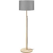 Lampadaires Tosel Lampadaire droit bois naturel et gris