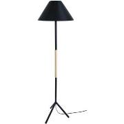 Lampadaires Tosel Lampadaire droit bois naturel et noir