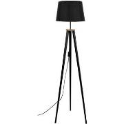 Lampadaires Tosel Lampadaire trépied bois naturel et noir