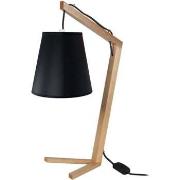 Lampes de bureau Tosel Lampe de chevet arqué bois naturel et noir