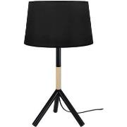 Lampes de bureau Tosel Lampe a poser droit bois naturel et noir