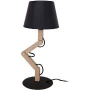 Lampes de bureau Tosel Lampe a poser articulé bois naturel et noir