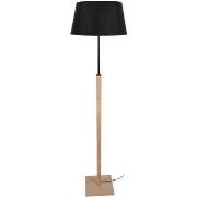 Lampadaires Tosel Lampadaire droit bois naturel et noir