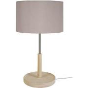 Lampes de bureau Tosel Lampe de chevet droit bois naturel et taupe