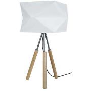 Lampes de bureau Tosel Lampe a poser trépied bois naturel,aluminium et...