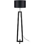 Lampadaires Tosel Lampadaire colonne bois noir