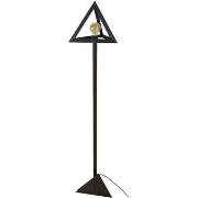 Lampadaires Tosel Lampadaire géométrique bois noir