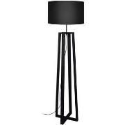 Lampadaires Tosel Lampadaire colonne bois noir