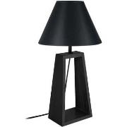 Lampes de bureau Tosel Lampe de chevet colonne bois noir