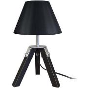 Lampes de bureau Tosel Lampe de chevet trépied bois noir