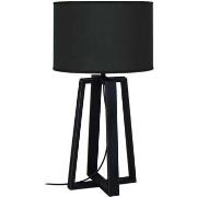 Lampes de bureau Tosel Lampe de chevet colonne bois noir